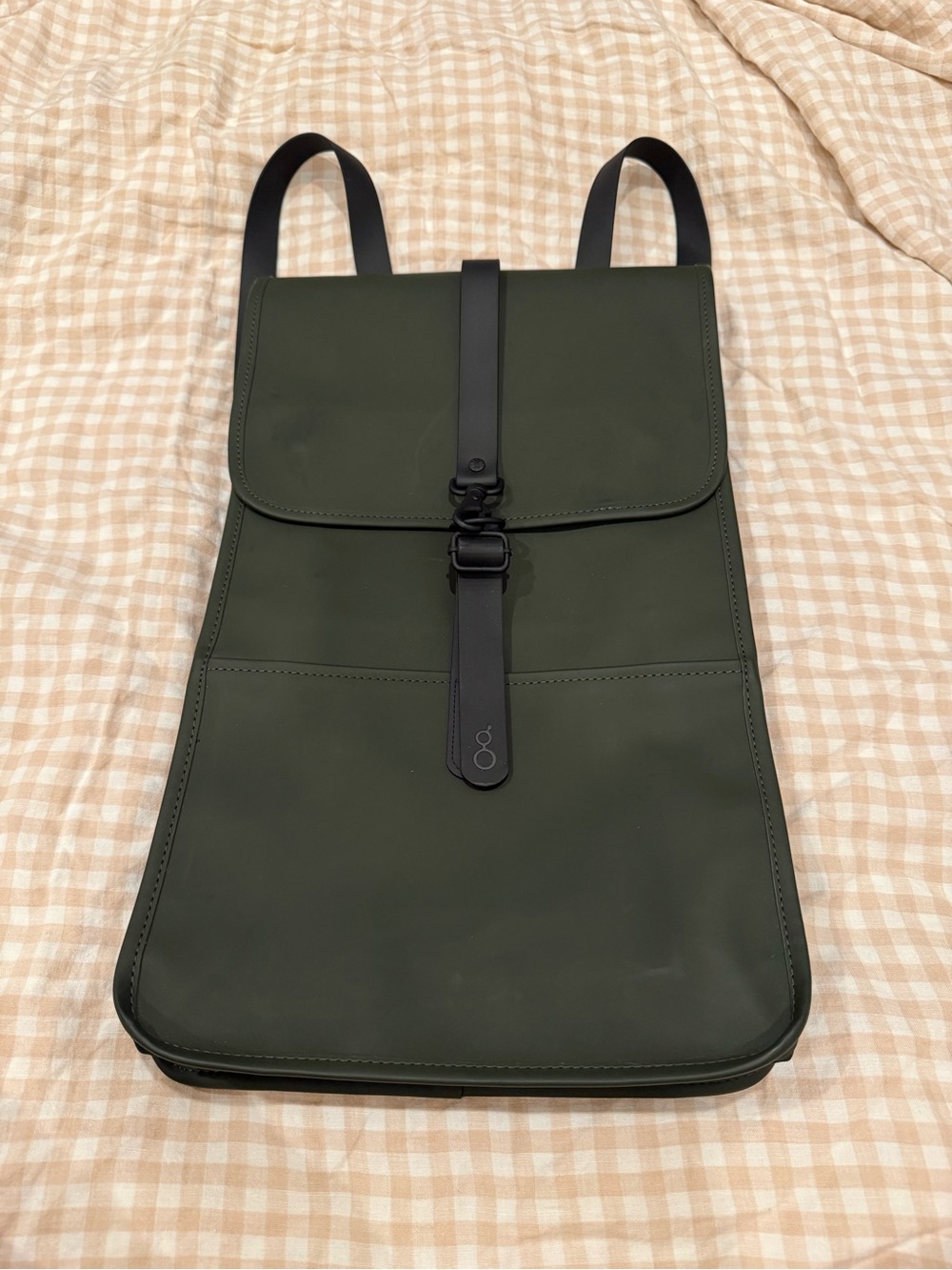 Rains Olive Green Backpack with Black Strap